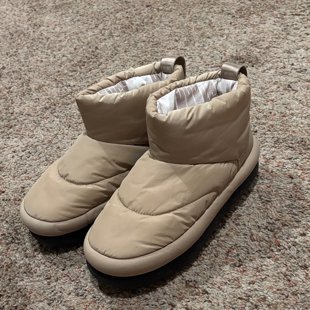UGG Tan Puffer Ankle Boots